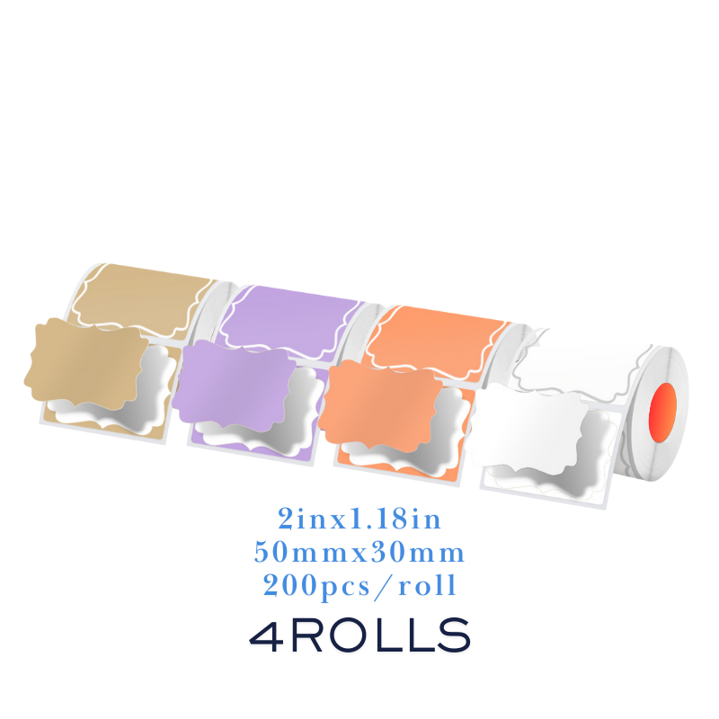 4-roll Color Labels Set(Malaysia Local Shippment)