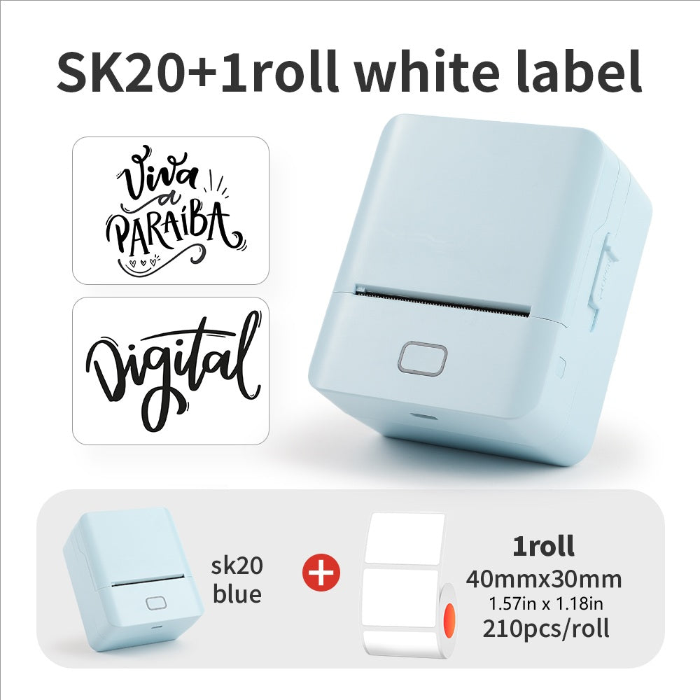 SK20 Mini Thermal Printer with 1 roll of White Label(US Local Shippment)