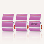 Purple Laser Holographic Thermal Labels 3 Rolls Set For SK20/SK35/SK45/SK27