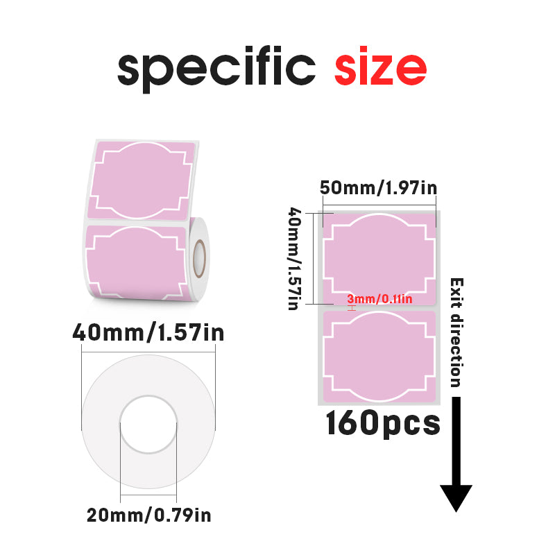 8 rolls of colored thermal label paper compatible with SK58, SK20, SK35, and SK45 printers (Australia Local Shipment)