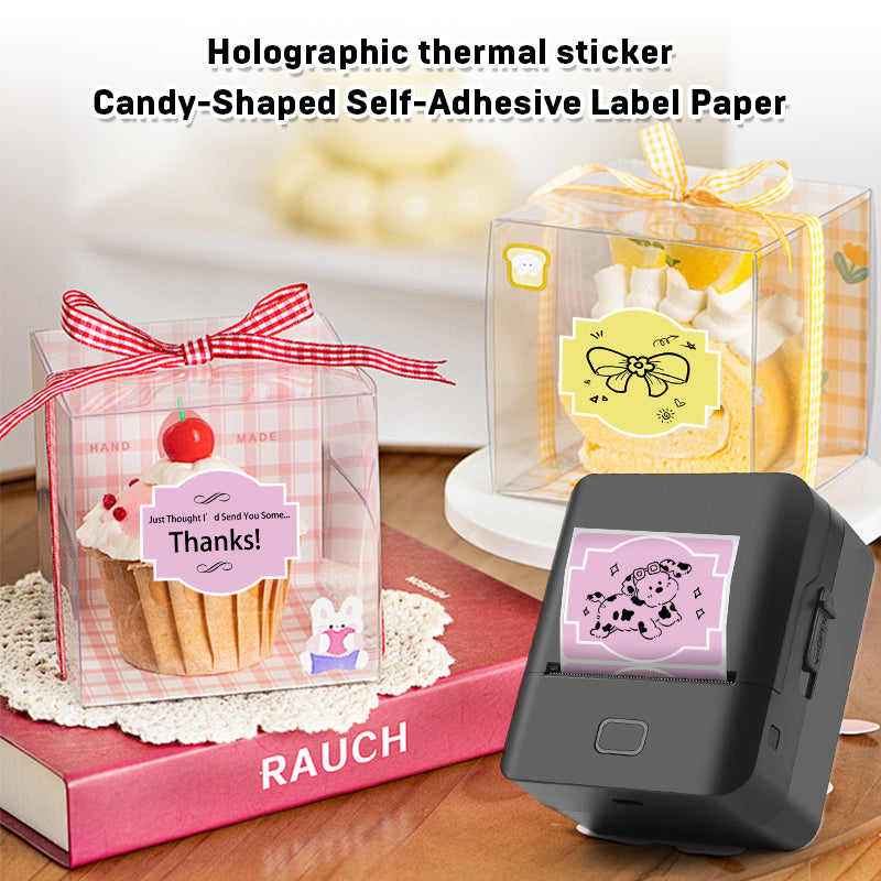 8 rolls of colored thermal label paper compatible with SK58, SK20, SK35, and SK45 printers (Australia Local Shipment)