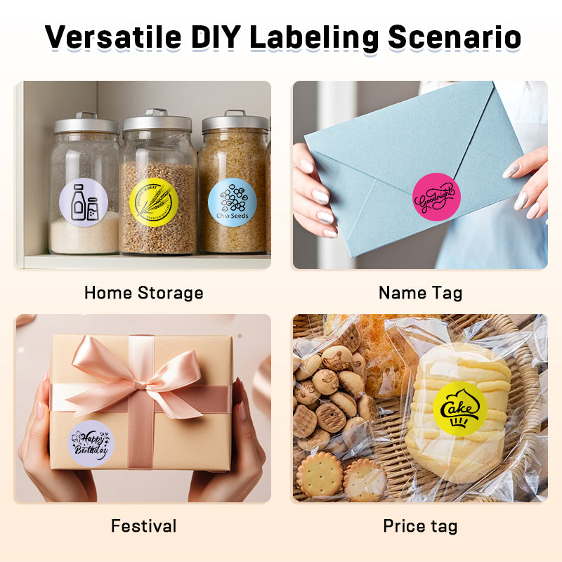 10-roll color thermal label paper compatible with SK58/SK20/SK35/SK45 thermal label printers（Australia Local Shipment）