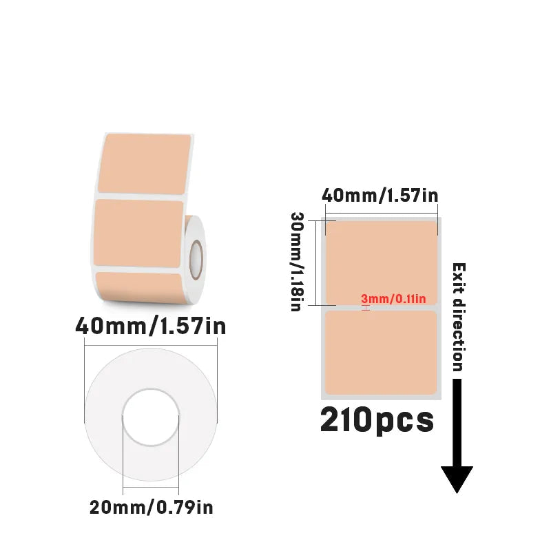 Thermal labels 40mmX30mm 4-color inside For SK58/SK20/SK35/SK45/SK27
