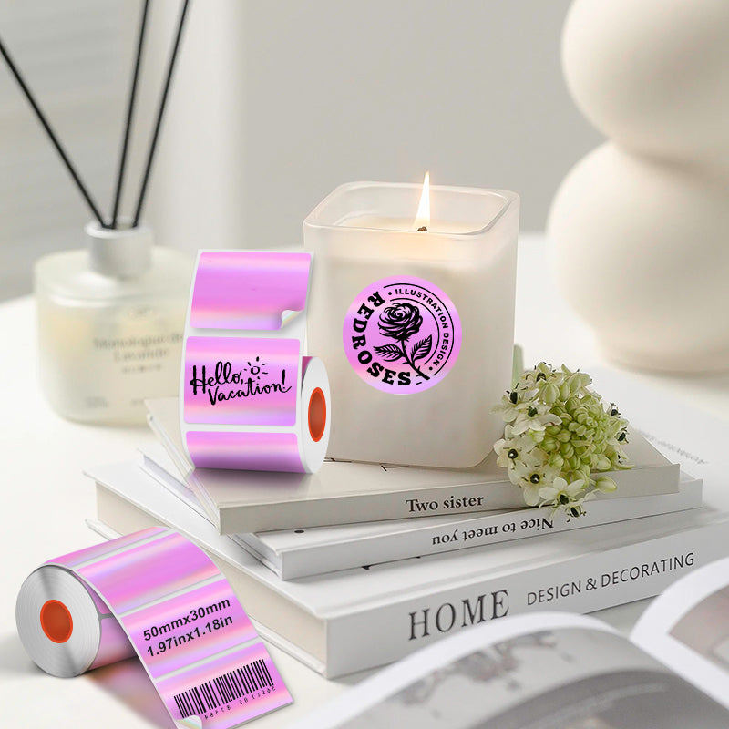 3 Rolls of Purple Holographic Label Set（NZ Local Shippment）