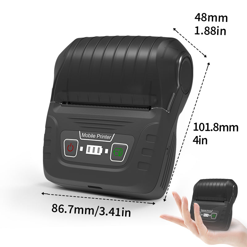 SK58 Portable Thermal Printer with 4 Rolls of White Labels and 1 Bag(EU Local Shippment)