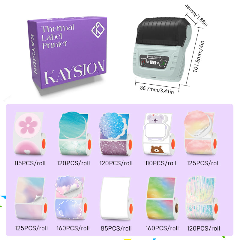 KAYSION SK58 Portable Thermal Printer Gift Set