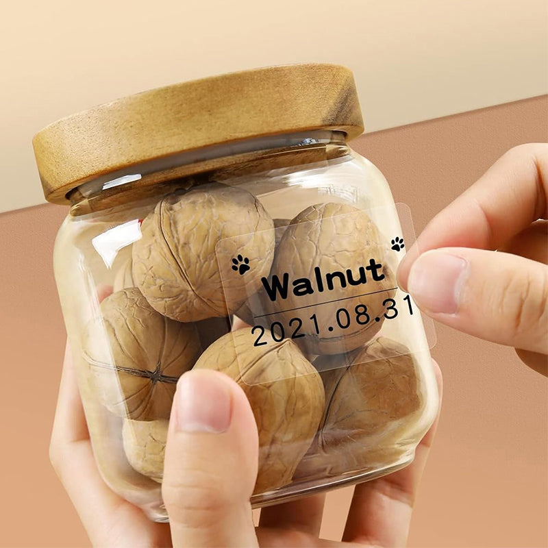 4 rolls of transparent thermal label paper, compatible with SK20, SK35, SK45(NZ Local Shippment)