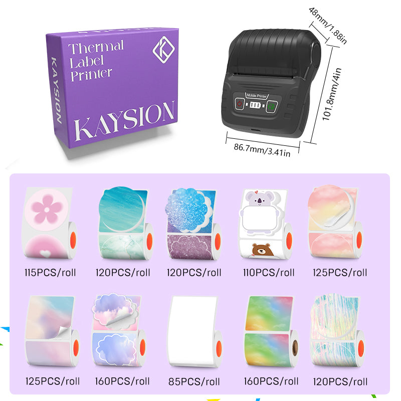 KAYSION SK58 Portable Thermal Printer Gift Set