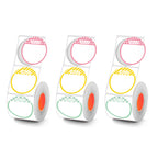 2 Types Round 30mm Thermal Label 3 Rolls Set For SK58/SK20/SK35/SK45/SK27