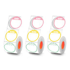 2 Types Round 30mm Thermal Label 3 Rolls Set For SK58/SK20/SK35/SK45/SK27