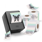 SK20 Portable Thermal Printer with 3 Rolls Silver Holographic Labels（NZ Local Shippment）