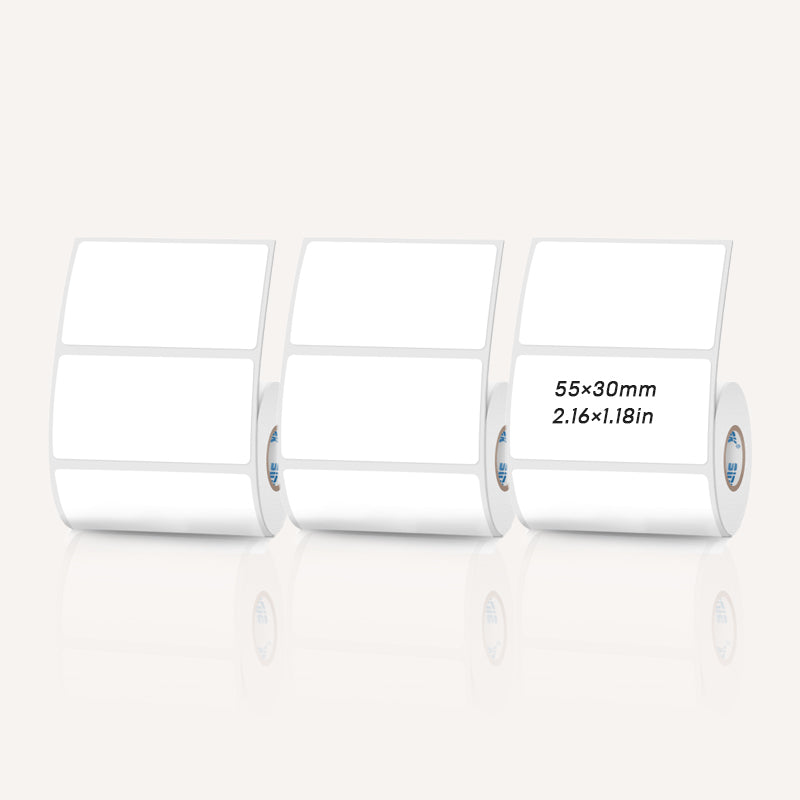Rectangular white thermal label for SK/58/SK20/SK35/SK45/SK27