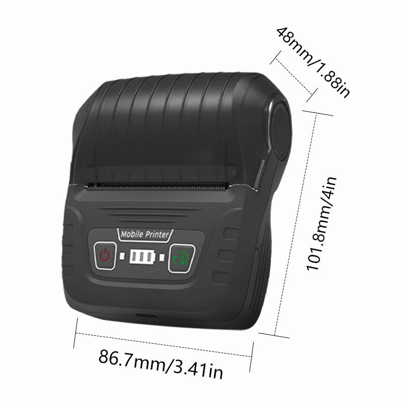 Sk58 Portable Thermal Printer with 3 Rolls of Color Labels and Dust Bag（Malaysia Local Shippment）
