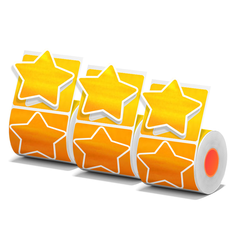 2 Types of 50mmx40mm Thermal Labels with Hearts, Stars For SK58/SK20/SK35/SK45/SK27