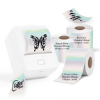 SK20 Portable Thermal Printer with 3 Rolls Silver Holographic Labels（NZ Local Shippment）