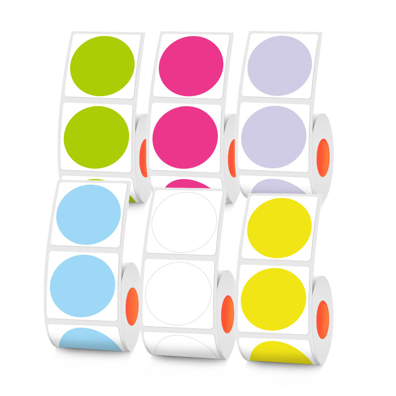 Thermal 30mm Diameter Round Label 6 colors inside For SK/58/SK20/SK35/SK45/SK27