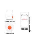 Circular white thermal label for SK/58/SK20/SK35/SK45/SK27