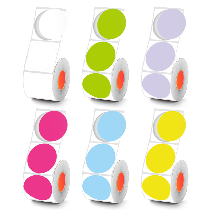 Thermal 30mm Diameter Round Label 6 colors inside For SK/58/SK20/SK35/SK45/SK27(Australia Local Shippment)