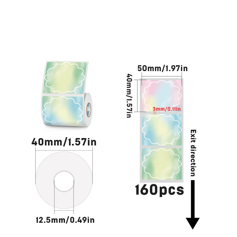 4 types of flower-shaped thermal labels For SK58/SK20/SK35/SK45/SK27