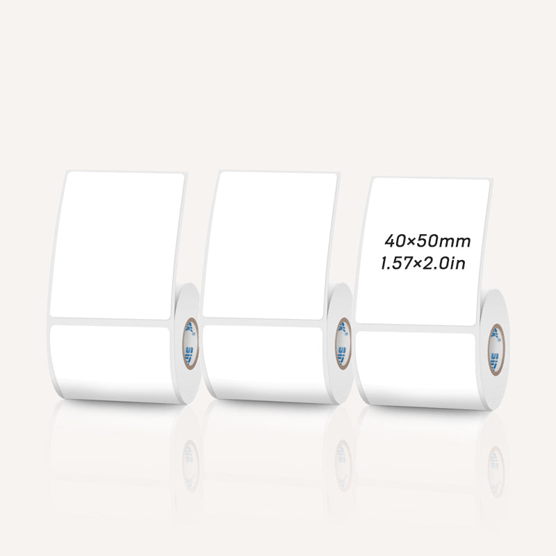 Rectangular white thermal label for SK/58/SK20/SK35/SK45/SK27