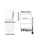 Rectangular white thermal label for SK/58/SK20/SK35/SK45/SK27