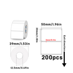 Rectangular white thermal label for SK/58/SK20/SK35/SK45/SK27