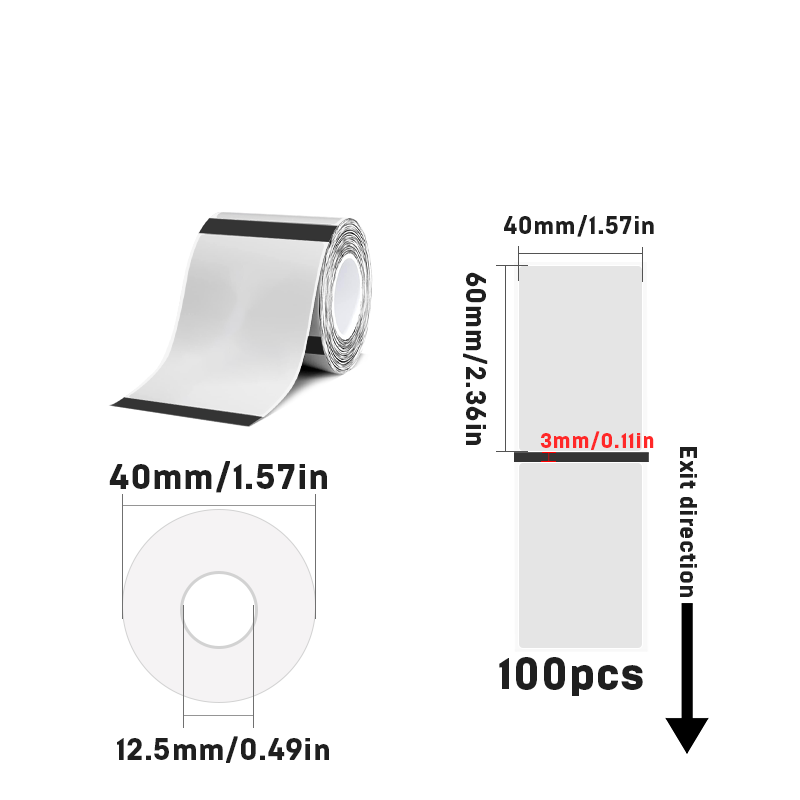 All Size Thermal Transparent PET Labels For SK20/SK35/SK45/SK27