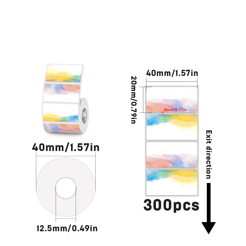 40mmX20mm Personalized thermal label