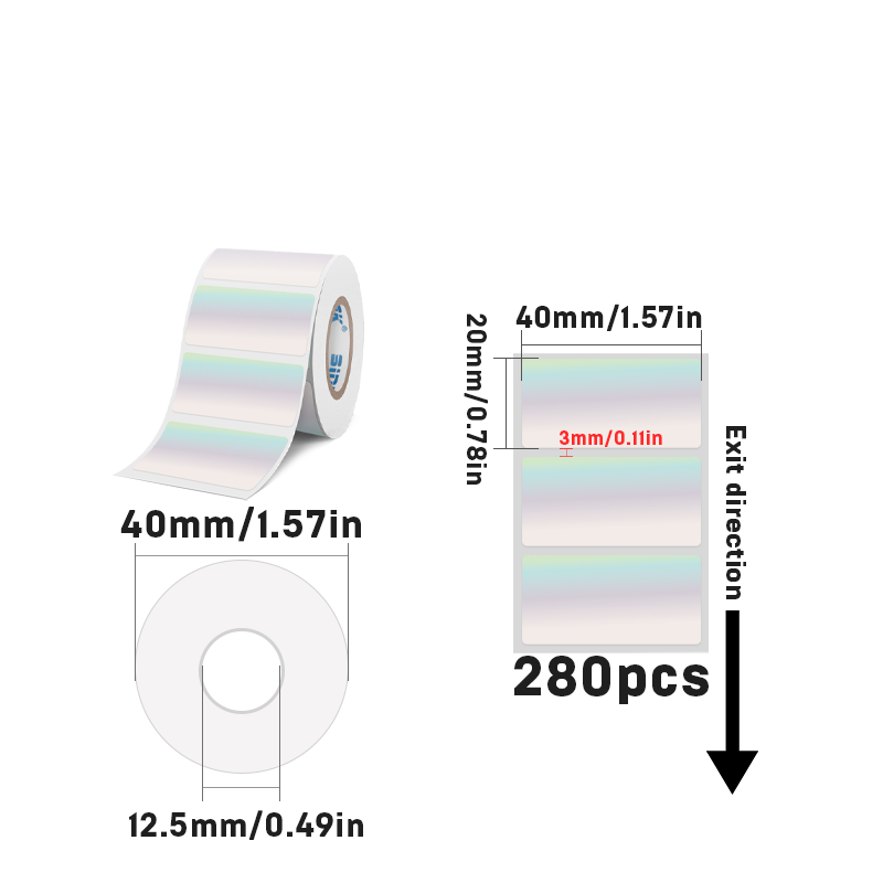 Laser Holographic Silvery Thermal Label For SK20/SK35/SK45/SK27