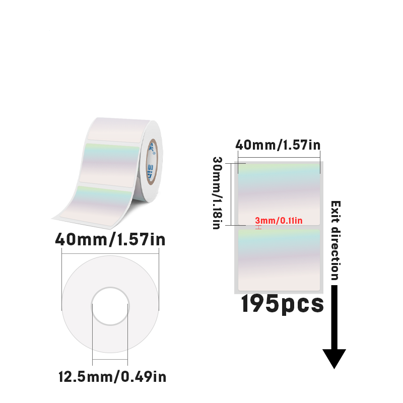 Laser Holographic Silvery Thermal Label For SK20/SK35/SK45/SK27