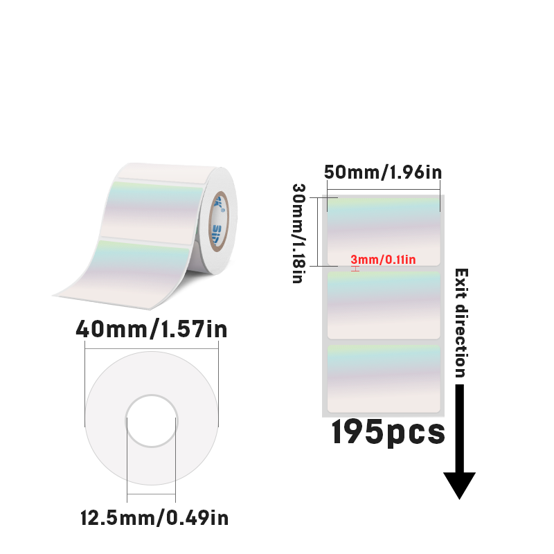 Laser Holographic Silvery Thermal Label For SK20/SK35/SK45/SK27
