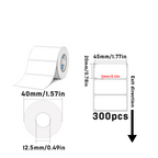 Rectangular white thermal label for SK/58/SK20/SK35/SK45/SK27