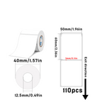 Rectangular white thermal label for SK/58/SK20/SK35/SK45/SK27