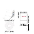 Rectangular white thermal label for SK/58/SK20/SK35/SK45/SK27