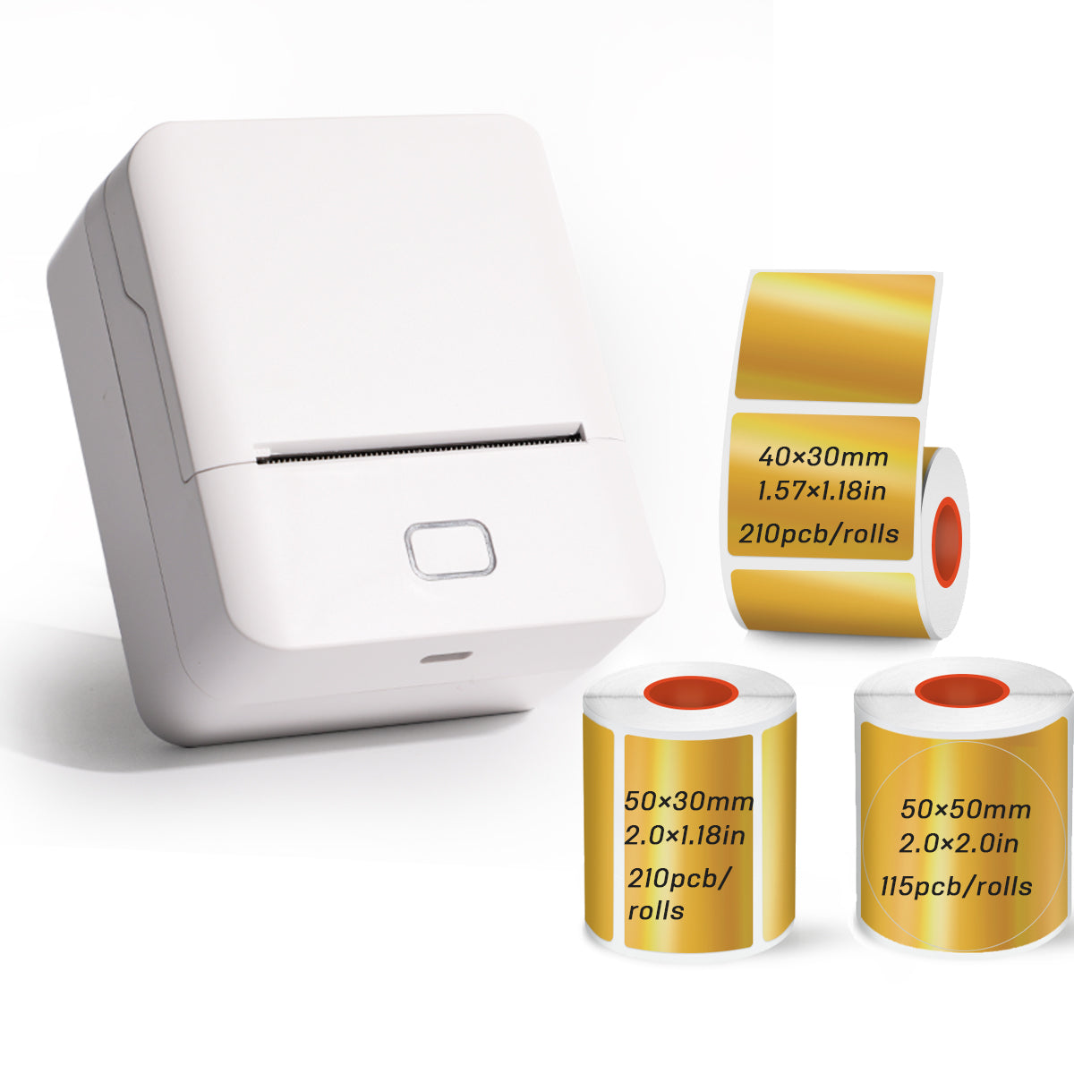 SK20 Mini Thermal Printer with 3 Rolls of Gold Laser PET Thermal Label (Australia Local Shippment)