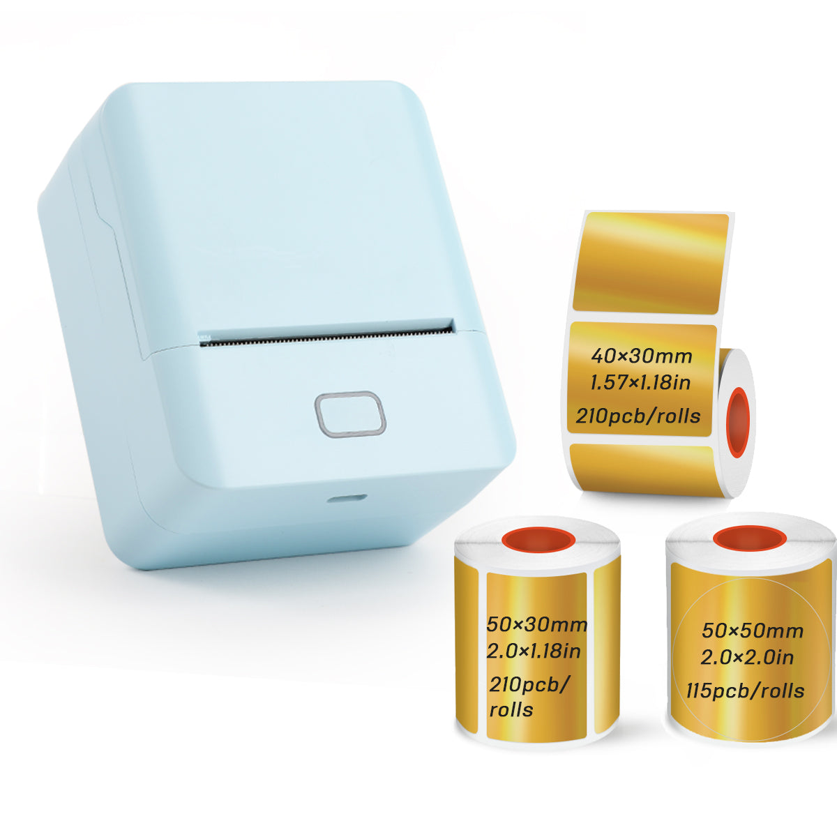 SK20 Mini Thermal Printer with 3 Rolls of Gold Laser PET Thermal Label (Australia Local Shippment)
