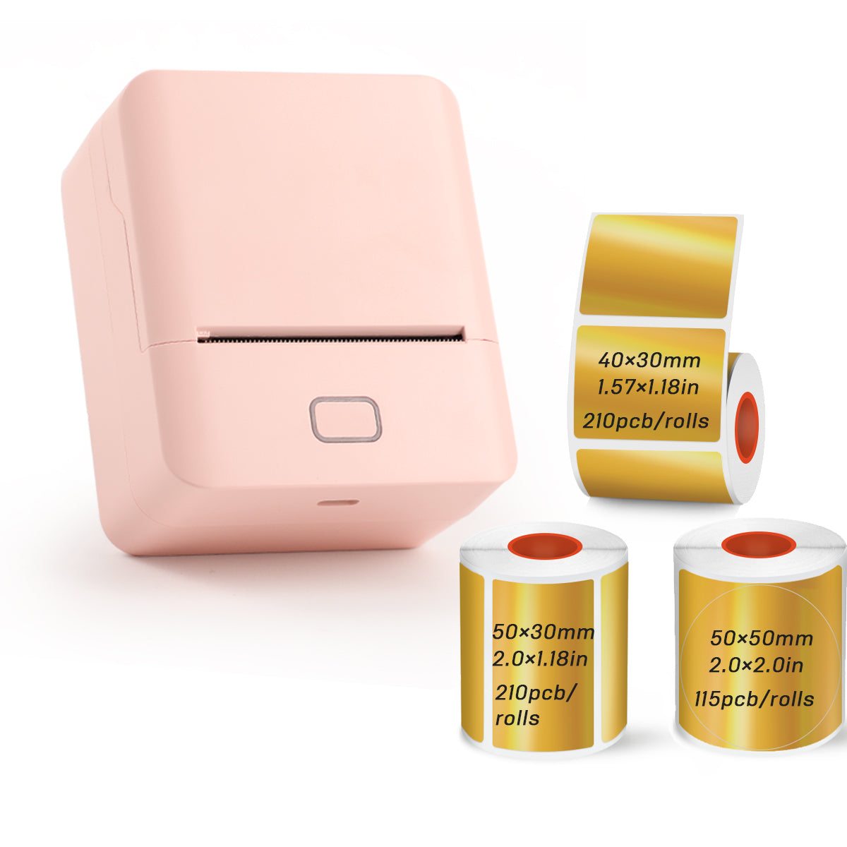 SK20 Mini Thermal Printer with 3 Rolls of Gold Laser PET Thermal Label (Australia Local Shippment)