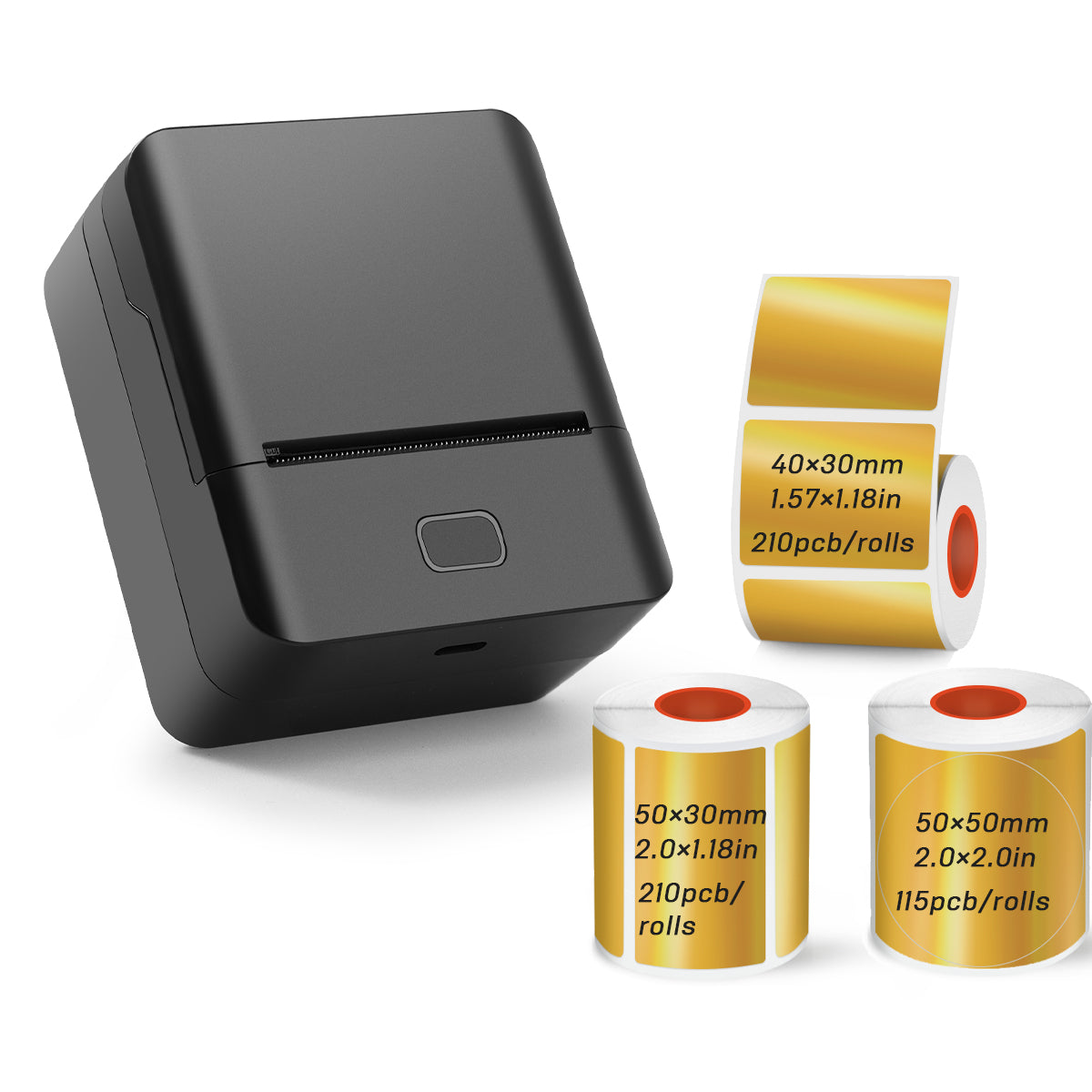 SK20 Mini Thermal Printer with 3 Rolls of Gold Laser PET Thermal Label (Australia Local Shippment)