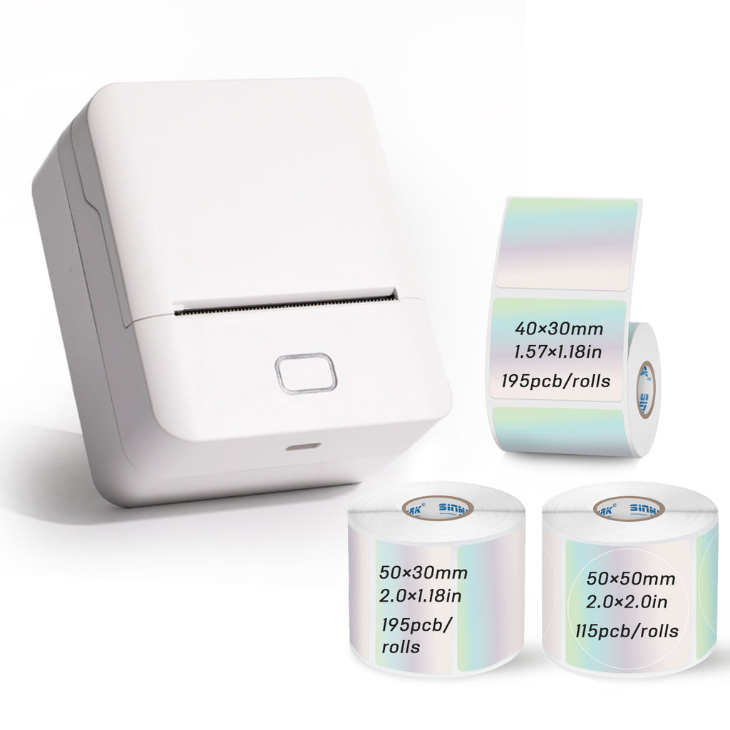 SK20 Mini Thermal Printer with 3 Rolls of Laser PET thermal label (Australia Local Shippment)