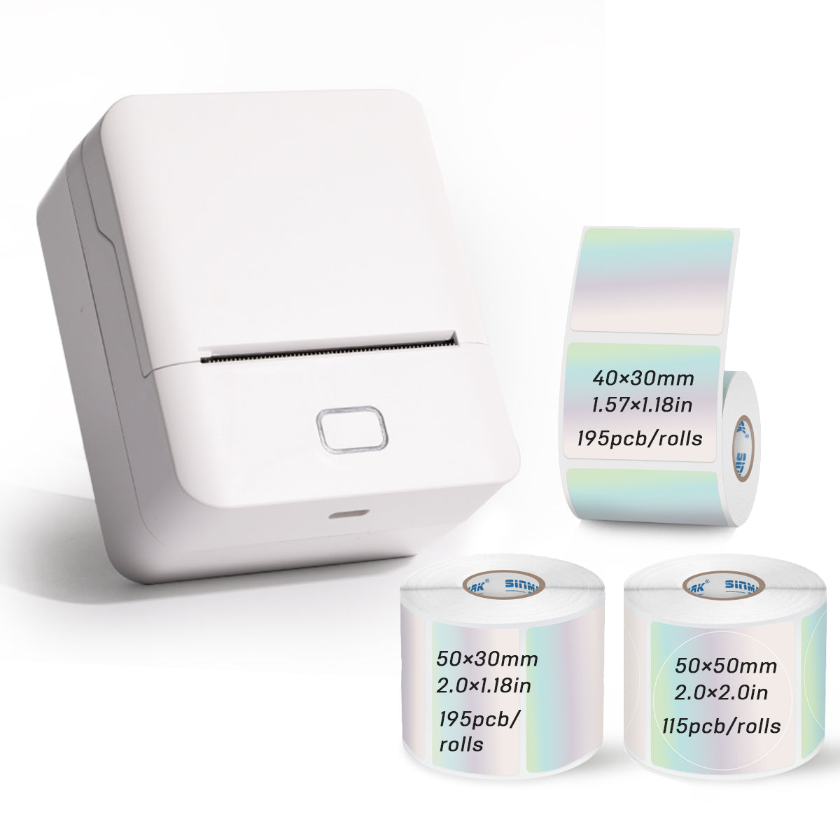 SK20 Mini Thermal Printer with 3 Rolls of Laser PET thermal label (Australia Local Shippment)