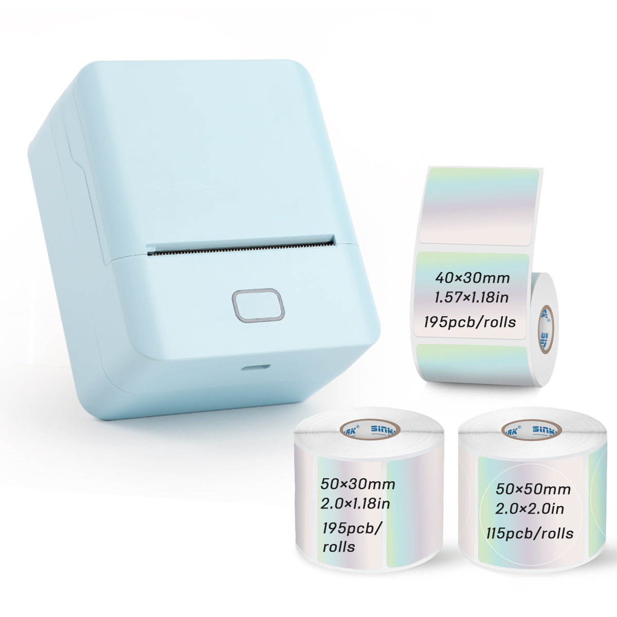 SK20 Mini Thermal Printer with 3 Rolls of Laser PET thermal label (Australia Local Shippment)