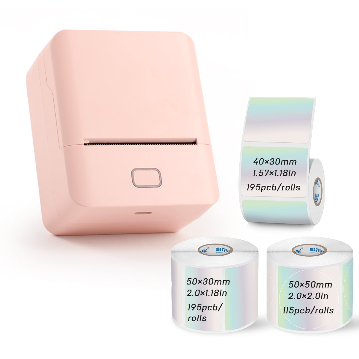 SK20 Mini Thermal Printer with 3 Rolls of Laser PET thermal label (Australia Local Shippment)