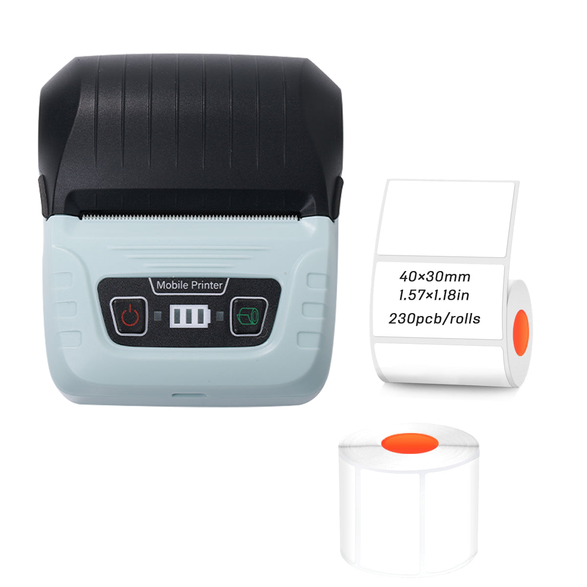 SK58 Portable Thermal Printer with 2 Rolls of White Label(Australia Local Shippment)