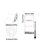 Rectangular white thermal label for SK/58/SK20/SK35/SK45/SK27