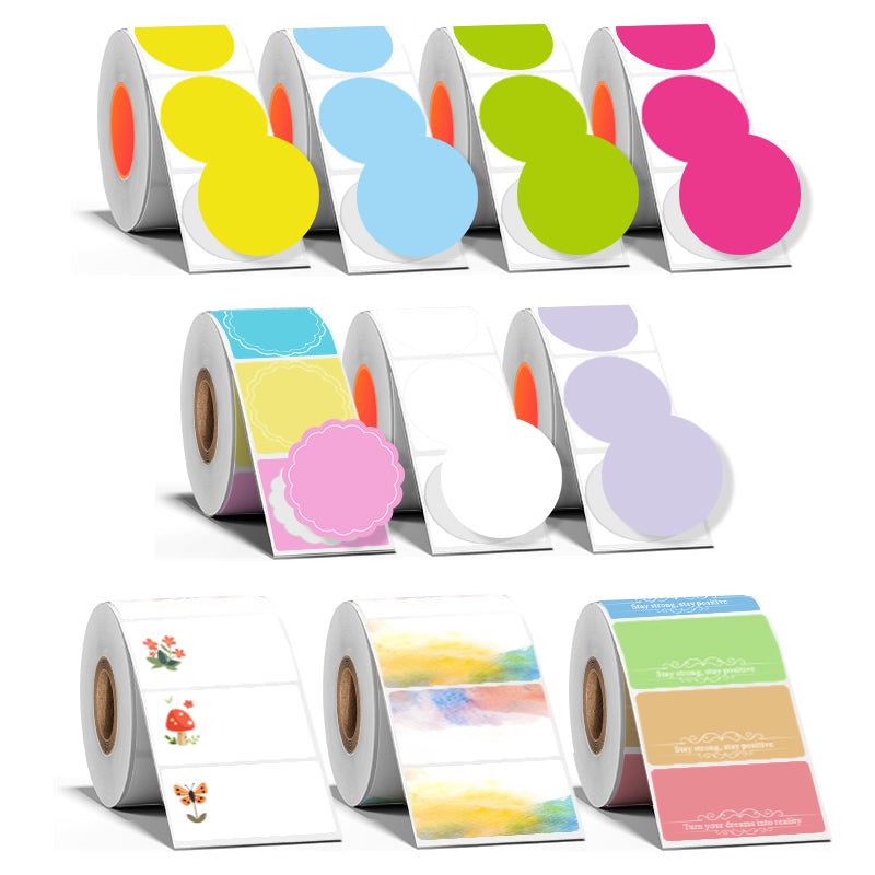 10-roll color thermal label paper compatible with SK58/SK20/SK35/SK45 thermal label printers（Australia Local Shipment）