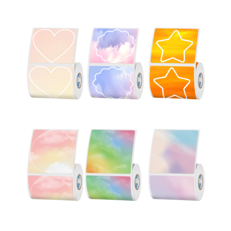 6-roll Color Thermal Label Set（SA Local Shippment）