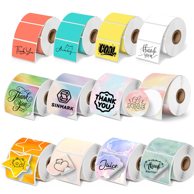 12-roll Color Thermal Label Set(US Local Shippment)