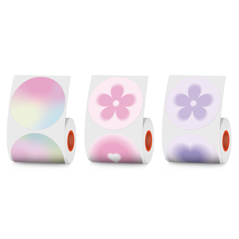 KAYSION 3 Rolls Round 50mm Thermal Label Paper For SK58/SK20/SK35/SK45/SK27