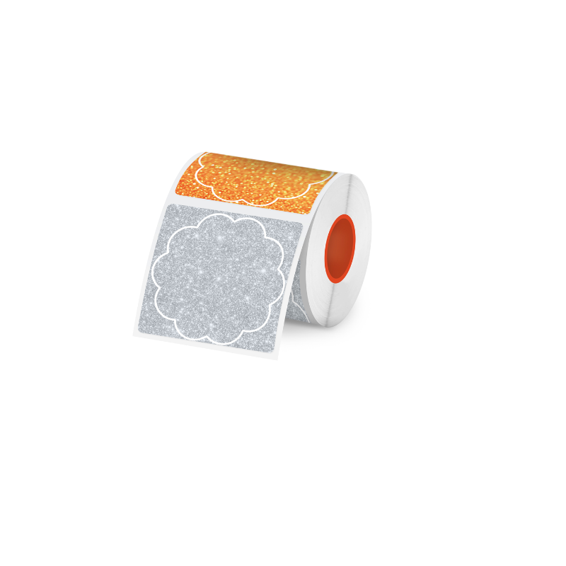 KAYSION 3 Rolls Color Flower Shape Thermal Label For SK58/SK20/SK35/SK45/SK27