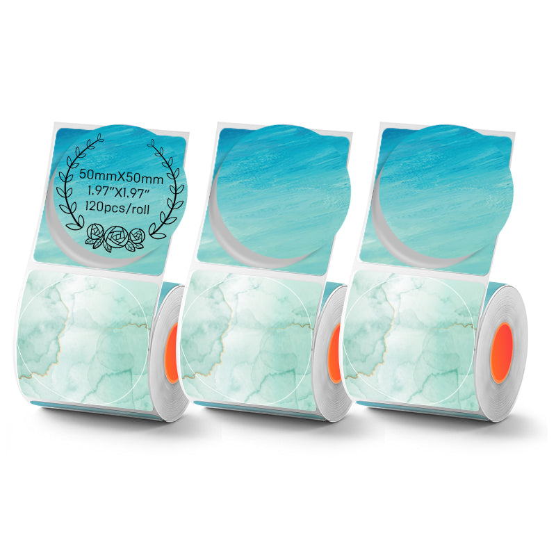 KAYSION 3 Rolls Round 50mm Thermal Label Paper For SK58/SK20/SK35/SK45/SK27